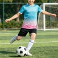 thumbnail image 1 of Letdown Kids 2 Piece Football Outfit Soccer Training Uniform Set for Boys and Adults Crew Neck Short Sleeve Graphic Print Sport Team Shirt Shorts Size 8-18 Years Back To School Birthday Gifts, 1 of 9