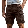 thumbnail image 1 of Letdown Men Cargo Shorts with Pockets Casual Knee Length Lightweight Stretch Outdoor Hiking Travel Work Short Pants (Bronze, XXXXL), 1 of 7