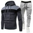 thumbnail image 1 of Letdown Men's 2 Piece Outfits Sweatsuit Jogging Suits Full Zip Jacket Pants Outfits Casual Athletic Jogging Warm Up Sets (Dark Gray, S), 1 of 3