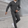 thumbnail image 1 of Letdown Men's 2 Piece Tracksuit Set Long Sleeve Sweatsuit Set Full Zip Running Jacket and Pants Track Suit for Jogging or Warm Up (Dark Gray, M), 1 of 8