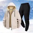 thumbnail image 1 of Letdown Men's Athletic 2 Pieces Tracksuit Casual Full Zip Jogging Suit Jacket Pants Set Casual Running Jogging Sport Suit Sets (Khaki, XXXXL), 1 of 3