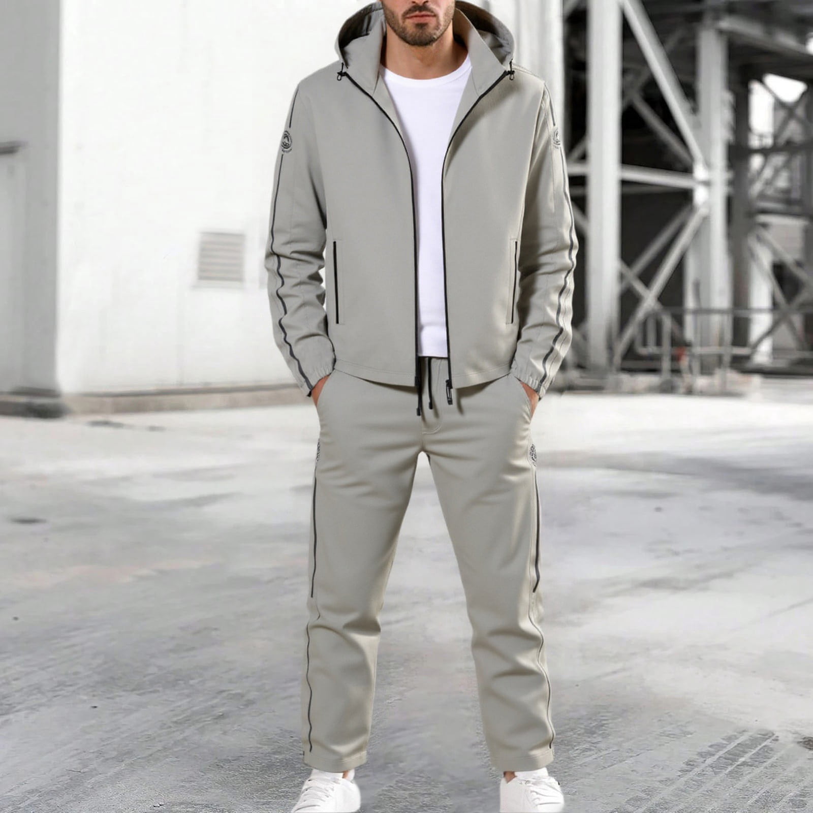 Letdown Men's Casual Active Tracksuits 2 Piece Casual Full Zip