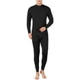 thumbnail image 1 of Letdown Men's Thermal Underwear 2 Pieces Sets Lightweight Baselayer Sets | Form Fitting | 4-Way Stretch | Thermal Cold Weather Base Layer Set for Men (b-Black, L), 1 of 6
