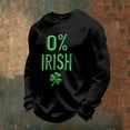 thumbnail image 1 of Letdown Men's St Patrick's Theme T-Shirts Long Sleeve Knit Shirts Casual Crewneck Ribbed Dress Tee Shirt (#04-Black,S), 1 of 4