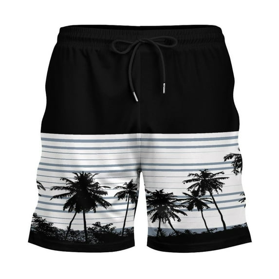 Letdown Men's Swim Trunks Swim Shorts Compression Liner Bathing Suit Anti_Chafe Quick_Dry Stretch Pockets (Black,XXL)