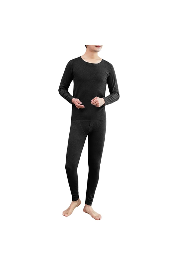 Upgraded Thermal Underwear for Men Long Johns Set Lightweight Polyester Long Sleeve Thermal Underwear Sets Warm Base Layer for Winter Skiing Hunting (Black-b, XXL)