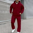 thumbnail image 1 of Letdown Men's Tracksuit 2 Piece Full Zip Sweatsuit Workout Solid Jacquard Jogging Suit Set Casual Running Jogging Sport Suit Sets (Red, S), 1 of 8