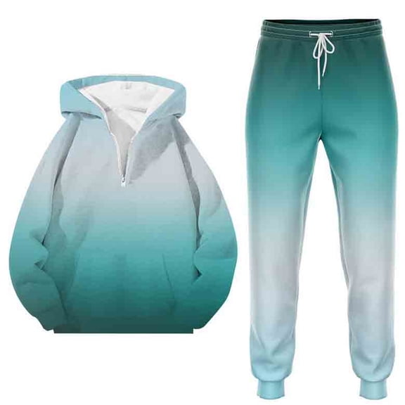 Letdown Men's Tracksuit 2 Pieces Set Athletic Full Zip Tracksuit Jacquard Jogging Set Jackets And Pants Outfit Casual Sweat Suit (Green, M)