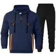 thumbnail image 1 of Letdown Men’s Tracksuit Jogging Sweat Suits 2 Piece Casual Athletic Sweatsuit Quarter Zip Pullover Long Sleeve Running Sport Outfits (Navy-2, S), 1 of 3