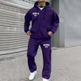 thumbnail image 1 of Letdown Men's Tracksuit Sweatsuits 2 Piece Set Sweatsuit Jogging Suits Full Zip Jacket Pants Outfits Casual Athletic Jogging Warm Up Sets (Dark Purple, XXL), 1 of 3