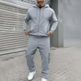 thumbnail image 1 of Letdown Men's Tracksuit Sweatsuits 2 Piece Set Long Sleeve Causal Full Zip Running Sports Casual Athletic Jogging Warm Up Sets (Light Gray, XS), 1 of 8
