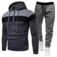 thumbnail image 1 of Letdown Mens 2 Piece Jacquard Sweatsuit Outfits Full Zip Athletic Jogging Suit Sets Sport Sweat Suit Athletic Tracksuit Outfits (Dark Gray, L), 1 of 3
