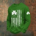 thumbnail image 1 of Letdown Mens Long Sleeve St Patricks Day T Shirts Crew Neck Waffle Knit Lightweight Pullover Tee (Green,XXL), 1 of 3