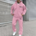 thumbnail image 1 of Letdown Mens Sweat Suits Set Tracksuit 2 Piece Outfits Long Sleeve Full-zip Sweatsuit Active Jackets and Pants Casual Athletic Jogging Warm Up Sets (Pink, XL), 1 of 8
