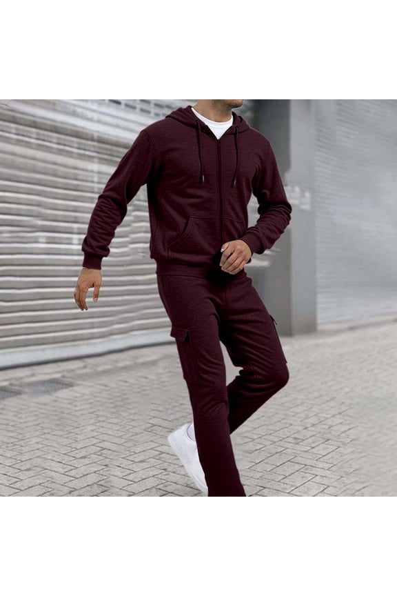 Mens Sweatsuit 2 Piece Set Full Zip Jackets Pants Jogging Suits Sweatsuit Set Casual Athletic Jogging Warm Up Sets (, S)