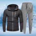 thumbnail image 1 of Letdown Mens Sweatsuits 2 Piece With Hoodie Full Zip Sweatsuits for Men Athletic Jogging Suit Hooded Tracksuit Loungewear Sweatsuit with Pockets (G-Dark Gray, XL), 1 of 3
