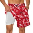 thumbnail image 1 of Letdown Mens Swim Trunks With Compression Liner 2 in 1 Mens Swim Trunks 7 Inch Swim Shorts Swim Suits Board Shorts Swimming Shorts Swimwear Bathing Suits (Red,S), 1 of 3