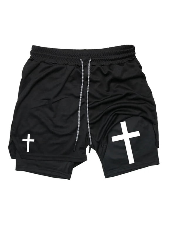 Mens Swim Trunks with Compression Liner 5 Inch Inseam Swim Shorts Mens Swimsuit Board Shorts with Pockets