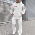 thumbnail image 1 of Letdown Mens Tracksuit 2 Piece Sweatsuit for Men Athletic Sweatsuit Full Zip Jogging Long Sleeve Casual Sports Outfits Sports Outfits Sets (White, M), 1 of 3