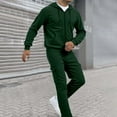 thumbnail image 1 of Letdown Mens Tracksuit - 2 Piece Sweatsuit for Men Long Sleeve Full-zip Sweatsuit Active Jackets and Pants Sports Clothes Outfits (Dark Green, M), 1 of 8