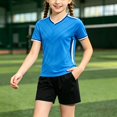 thumbnail image 1 of Letdown Outfit Sets for Boys Kids Sports Short Sleeve Training With Football Theme Breathable Athletic Youth Team Practice Party Photography Clothes Daily Comfort Wear Summer Outfits for Kids, 1 of 6