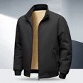 thumbnail image 1 of Letdown Plus Size Menâs Bomber Jackets Fall Winter Warm_Windbreakers Zip Up Lined Casual Heavyweight Jacket Padded Coats with Pocket, 1 of 8
