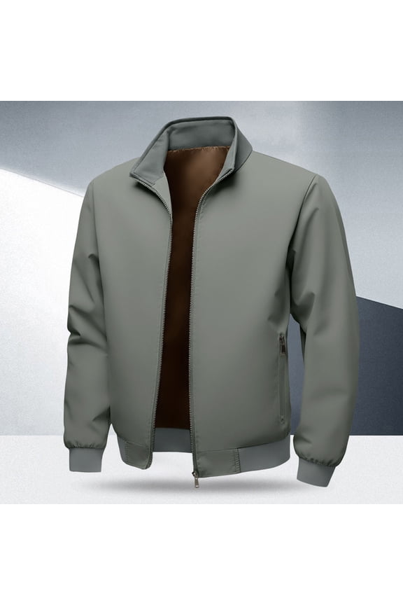 Plus Size Mens Bomber Jacket - Lightweight Wind Resistant Zip Up Insulated Windbreaker_ Lined Jackets for Golf Hike Casual Wear