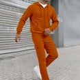thumbnail image 1 of Letdown Sweatsuit For Men 2 Piece Outfits Sweatsuit Jogging Suits Full Zip Jacket Pants Outfits Jogging Athletic Suit Sets (Orange, XL), 1 of 8