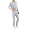 thumbnail image 1 of Letdown Thermal Long Johns Underwear Set for Men Lightweight Baselayer Sets | Form Fitting | 4-Way Stretch | Thermal Base Layer for Cold Weather Gift (Grey, XXXL), 1 of 5