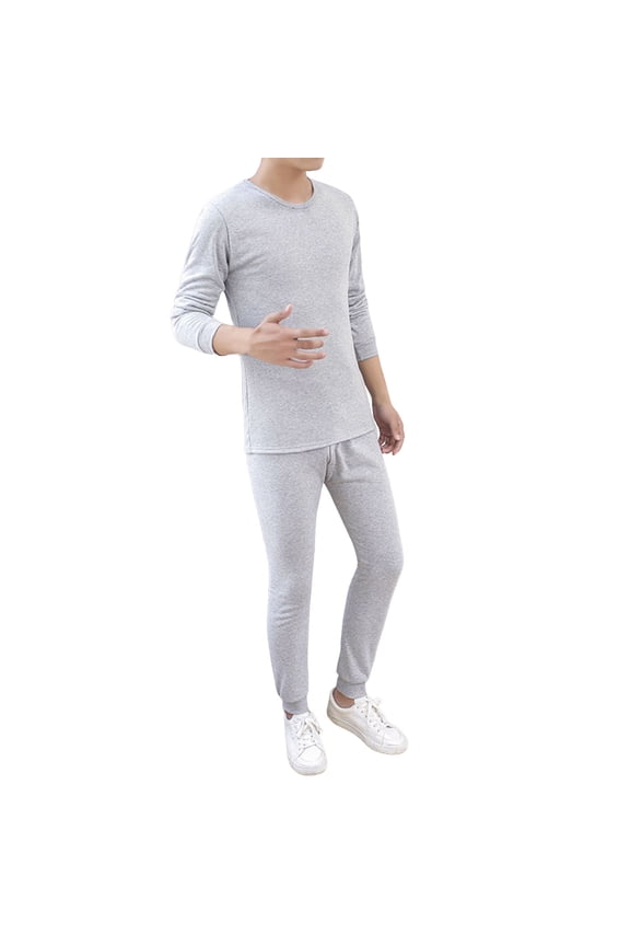Thermal Long Johns Underwear Set for Men Lightweight Baselayer Sets | Form Fitting | 4-Way Stretch | Thermal Base Layer for Cold Weather Gift (Grey, XXXL)