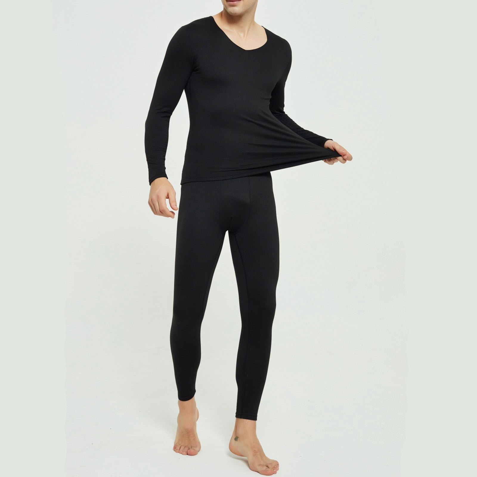 Letdown Thermal Long Johns Underwear Set for Men Lightweight Baselayer ...