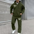thumbnail image 1 of Letdown Track Suits for Men 2 Piece Set Casual Athletic Sweatsuit Full Zip Pullover Long Sleeve Running Sport Outfits Athletic Tracksuit Outfits (Army Green, XXL), 1 of 3