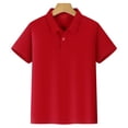 thumbnail image 1 of Letdown Unisex Kids Boys Girls Short Sleeve Shirt, Comfortable Fabric Button Closure School Uniform Polo Top Back To School Summer Clothes for Kids, 1 of 7