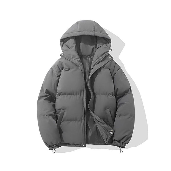 Letdown Unisex Winter Coats Lightweight Puffer Jacket Warm Insulated Baggy Quilted Puffer Down Jackets for Women Men (Dark Gray,XL)