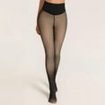 thumbnail image 1 of Letdown Women One-Seam Lined Tights Sheer Thermal Leggings with Tummy Control & Lifting Design (Beige,L), 1 of 8