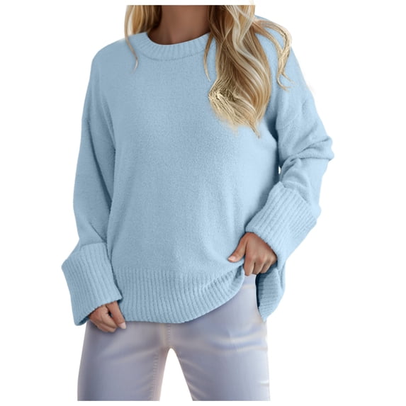 Letdown Women's Oversized Sweaters 2026 Long Sleeve Fuzzy Knit Casual Pullover Sweater Fall Outfits Clothes