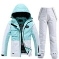 thumbnail image 1 of Letdown Women's Winter Skisuit Men Water_proof Wind_proof Ski Jacket and Pants Insulated Snowsuit Snowboarding Coat (White,XXL), 1 of 3
