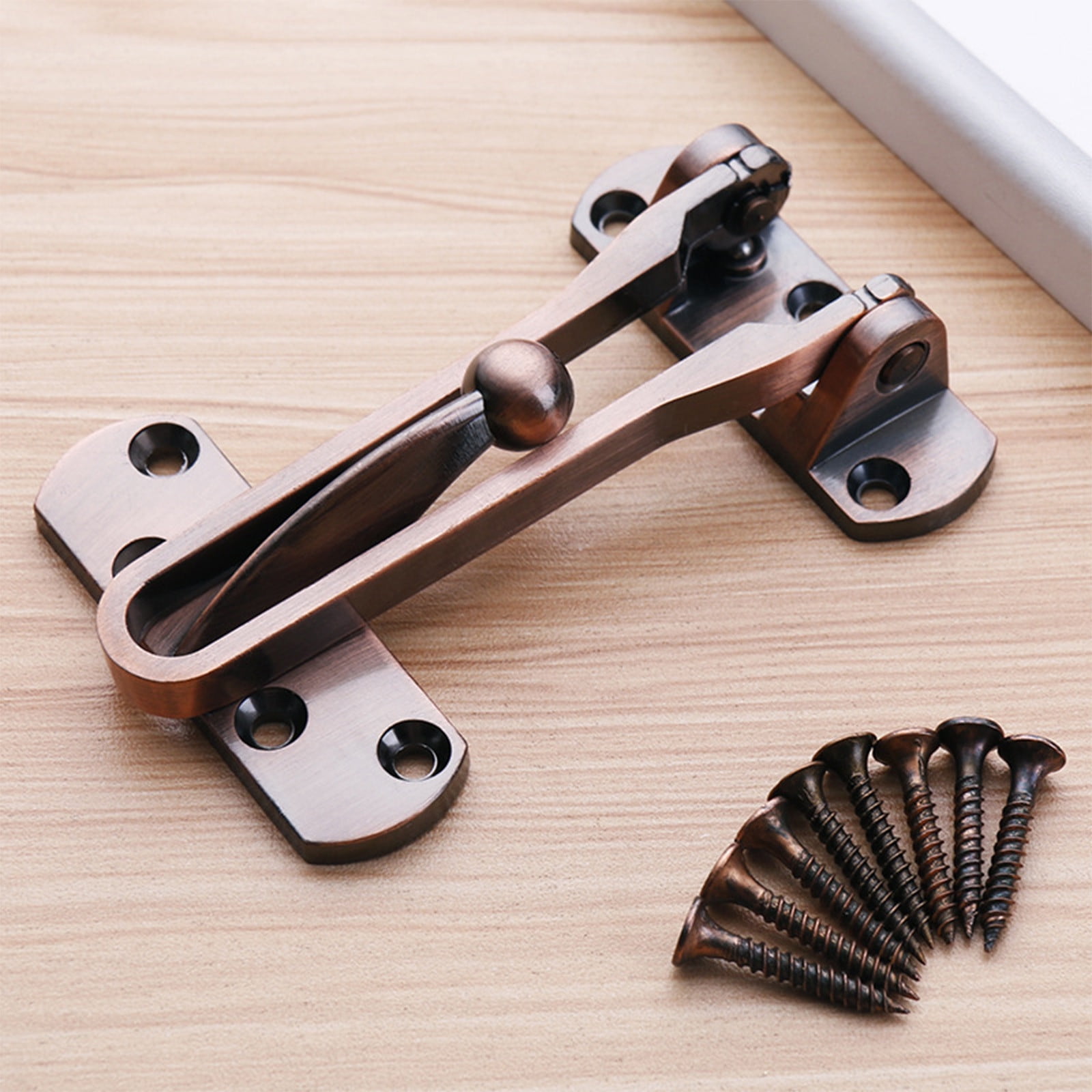 Leopacat Stainless Steel Door Latch Lock - U-Shaped Swing Bar Security Lock For Home & Hotel