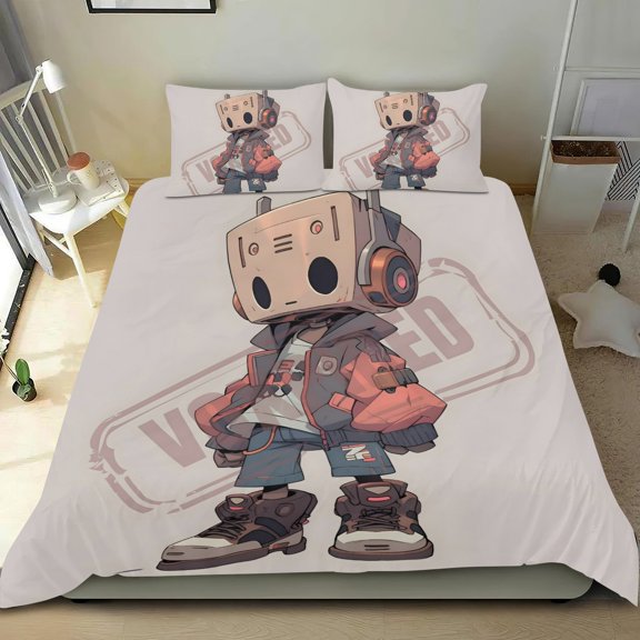 Lethal Company Themed Bed Sheet Set Three Piece Set 53x79 Inches Comfortable And Skin Friendly Unique Design Creating A Star Studded Night