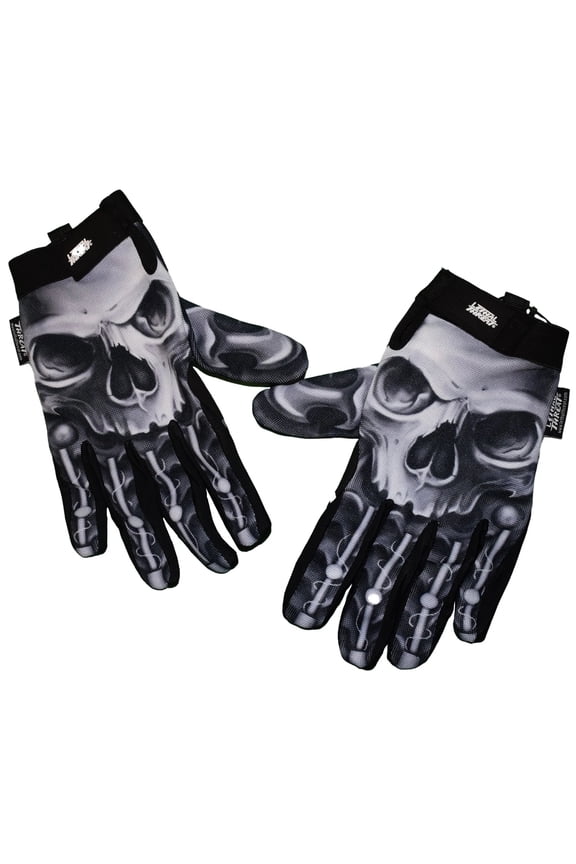 Bio-Skull Mens Motorcycle Gloves Black XL