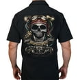 thumbnail image 1 of Lethal Threat Build Your Beast Shop Mens Button Up Short Sleeve Shirt Black XL, 1 of 2