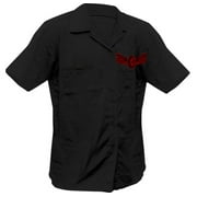 Lethal Threat Crooked Piston Mens Button Up Short Sleeve Shirt Black XL