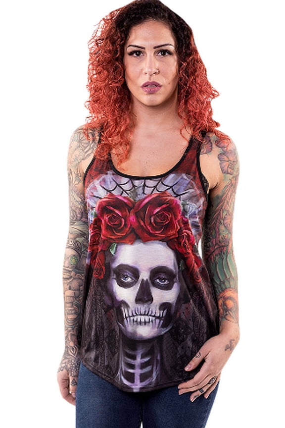 Dark Widow Razor Back Womens Tank Top Black XL