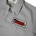 thumbnail image 1 of Lethal Threat Flying Tiger Pinup Shop Mens Button Up Short Sleeve Shirt Gray MD, 1 of 2