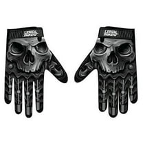 Lethal Threat Gloves (Skull Men Hand) (Black, Medium) - GL15004M