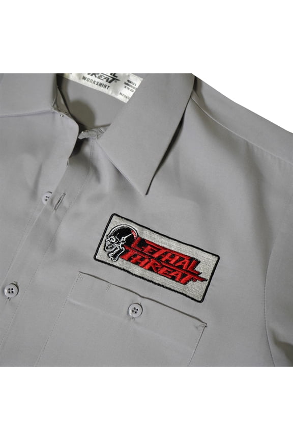 High Compression Pistons Shop Mens Button Up Short Sleeve Shirt Gray XXL