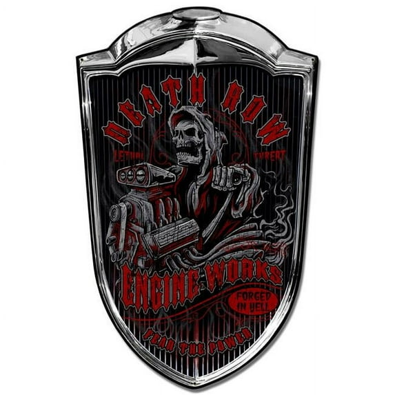 Lethal Threat LETH172 24 x 36 in. Grill Death Row Satin Plasma Metal Sign
