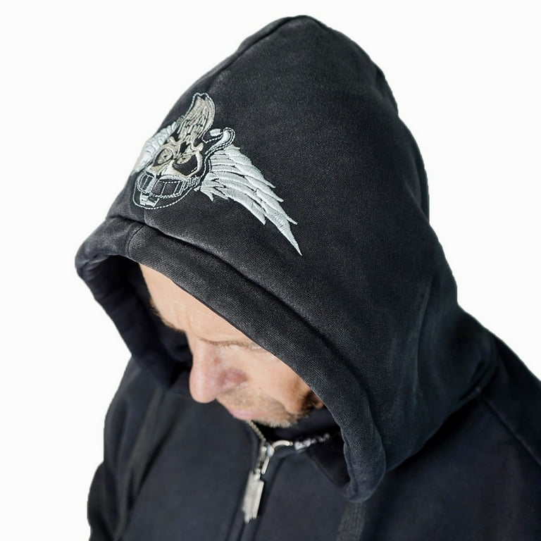 Lethal Threat Live Fast, Die Last Mens Zip Up Hoody Black