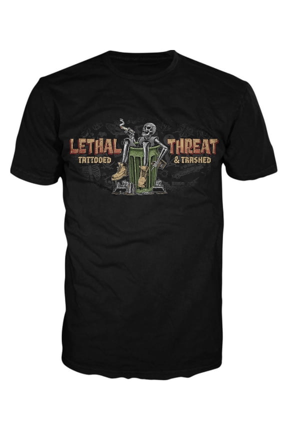 Tattooed & Trashed Mens Short Sleeve T-Shirt Black XL