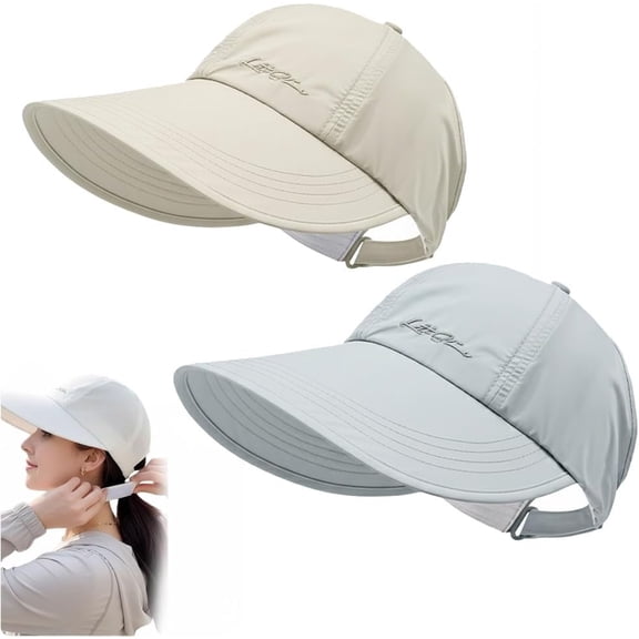 Lethargic 2 Pack UPF Sun Protection Baseball Caps, Polyester Adjustable Outdoor Sports Hats, One Size, Men and Women.